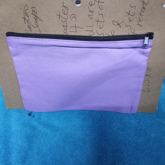Purple Zipper Pouch with Bold Text Funny Cosmetic Bag Makeup Pouch - Picture 2 of 2